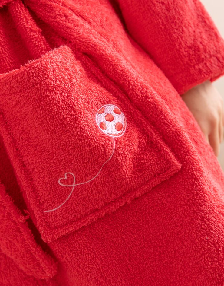 Peignoir de bain enfant Miraculous®, éponge coton - 380g/m2 (rose)