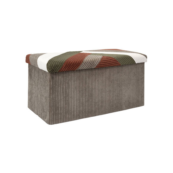 Banc-coffre pliable patchwork (multicolore)