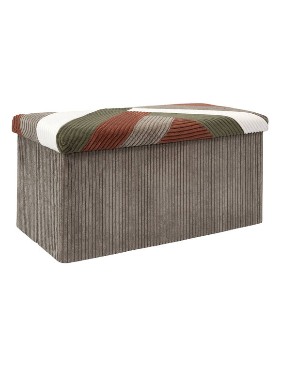 Banc-coffre pliable patchwork (multicolore)