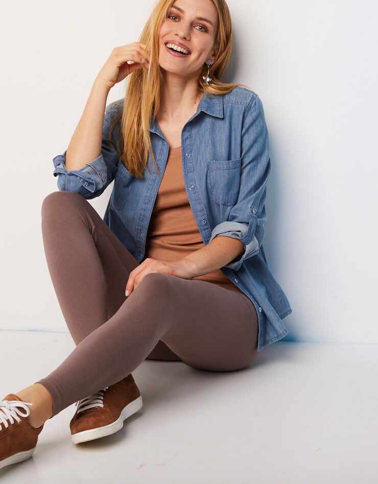 Legging taille élastiquée - lot de 2 (noir + noisette) Legging taille élastiquée - lot de 2 (noir + noisette)
