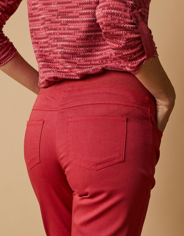 Pantalon droit "ultra confort" taille élastiquée (tomette) Pantalon droit "ultra confort" taille élastiquée (tomette)