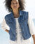 Veste en jean, sans manches (bleached)