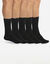 Mi-chaussettes coton mélangé EcoDIM® - lot de 5 paires (noir)