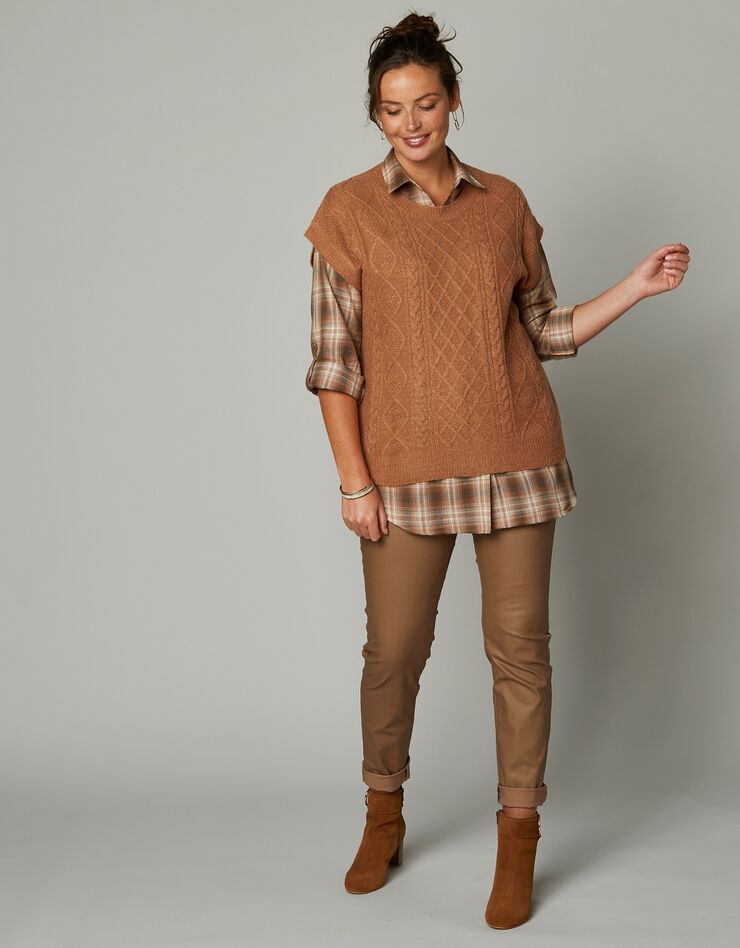 Pantalon enduit fuselé (caramel) Pantalon enduit fuselé (caramel)