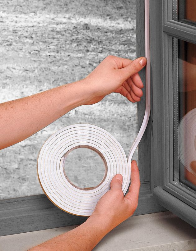 Joint fenêtre anti-courants d'air auto-adhésif (blanc)