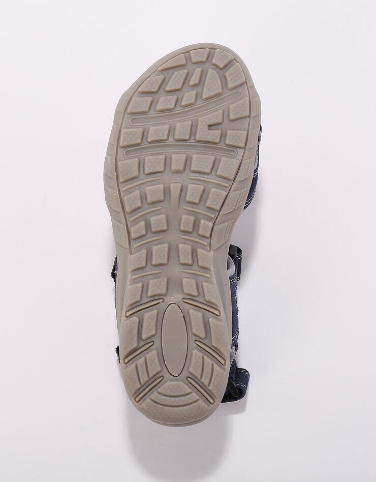 Sandales de randonnée scratchées, cuir (marine)