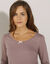 T-shirt imprimé fleurs - manches longues (taupe)