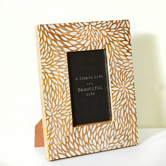 Cadre photo en bois de manguier (bois naturel)