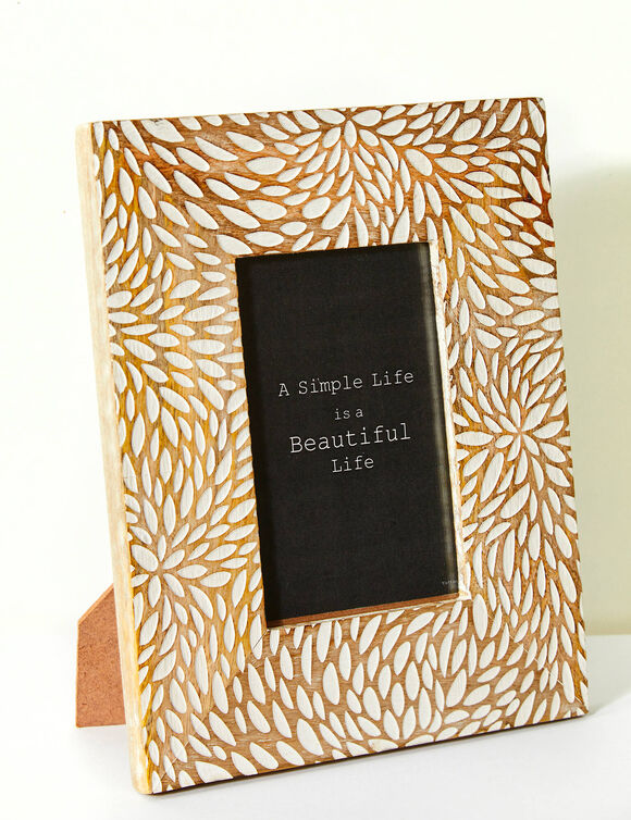 Cadre photo en bois de manguier (bois naturel)