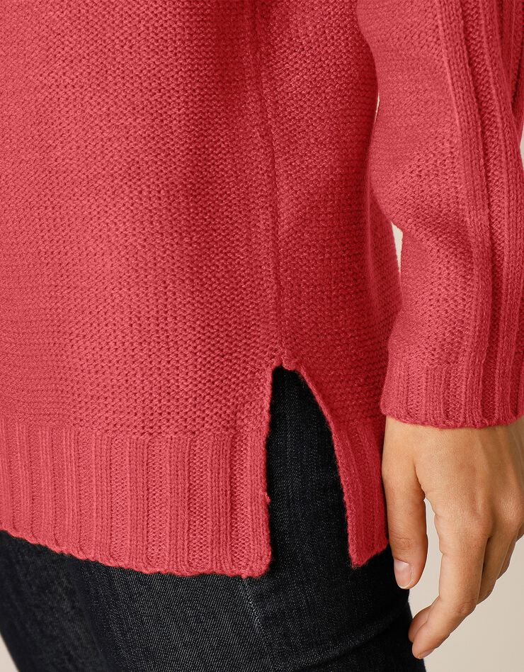 Pull fcol rond maille fantaisie (paprika) Pull fcol rond maille fantaisie (paprika)