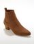 Boots folk élastiquées et zippées à talon (caramel)