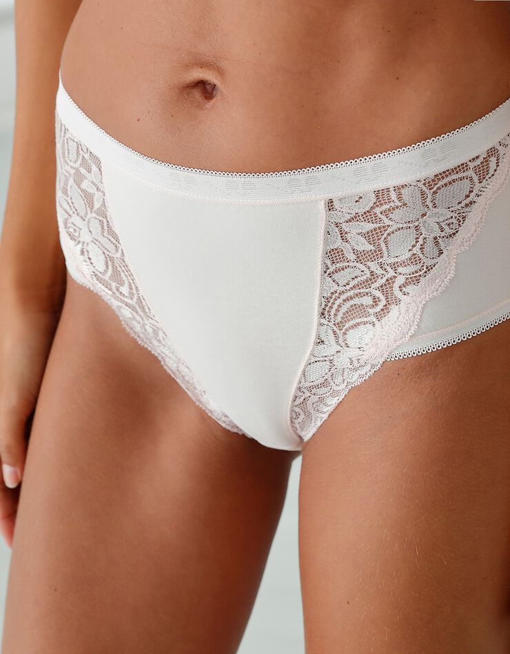 Culotte maxi dentelle - lot de 3 (poudre) Culotte maxi dentelle - lot de 3 (poudre)