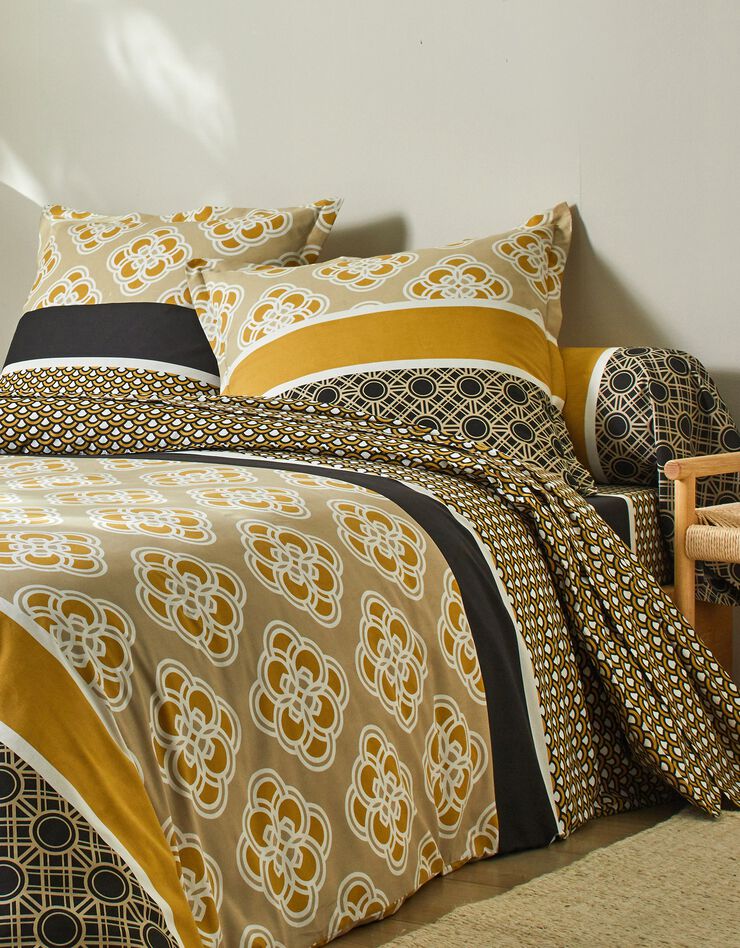 Linge de lit Achille en coton (sable)