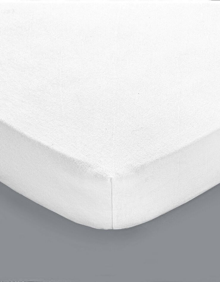 Protège matelas molleton imperméable polyuréthane housse 25 cm (blanc) Protège matelas molleton imperméable polyuréthane housse 25 cm (blanc)