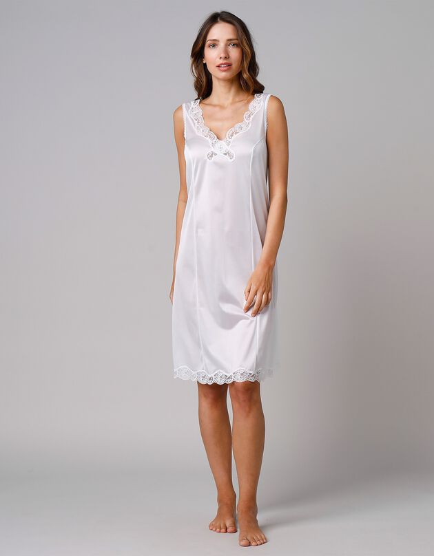 Fond de robe antistatique (blanc)