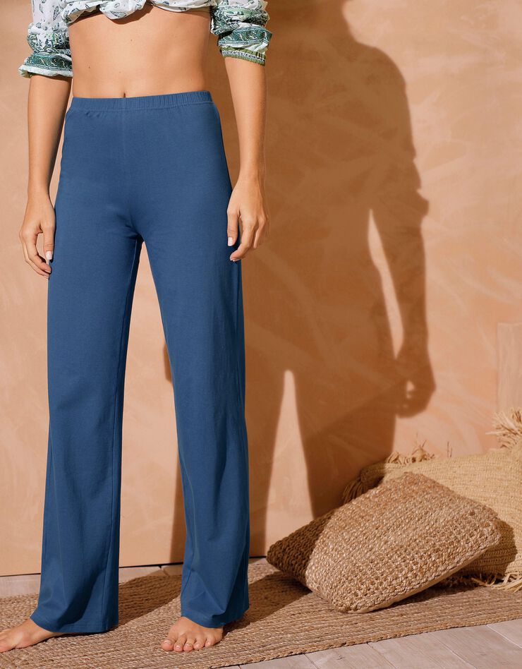 Pantalon large maille fluide (bleu indigo) Pantalon large maille fluide (bleu indigo)