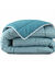 Couette microfibre imprim&eacute; vichy 200 g/m&sup2;  (bleu paon)