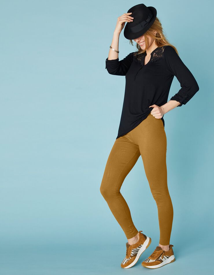 Legging taille élastiquée - lot de 2 (safran / noir) Legging taille élastiquée - lot de 2 (safran / noir)