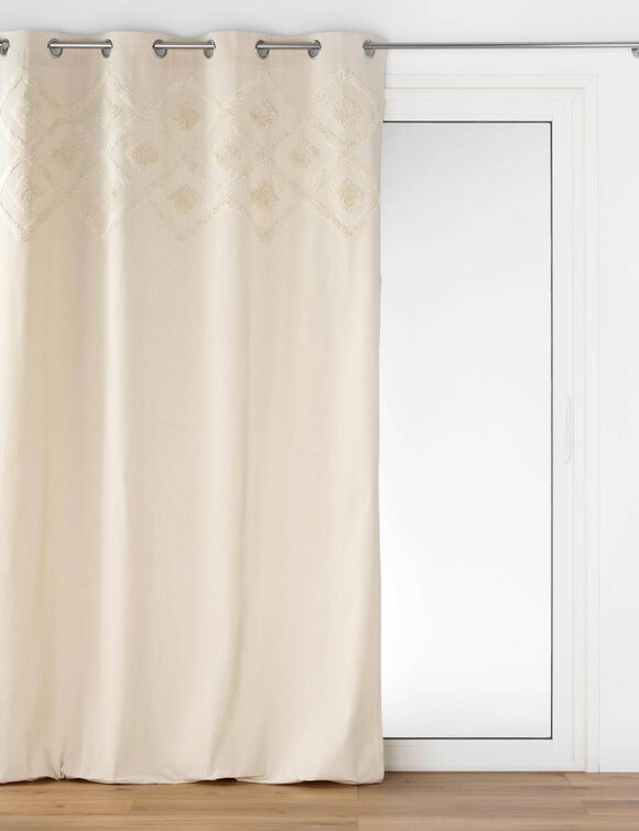 Rideau losanges tuftés (naturel)