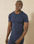 Tee-shirt sous-vêtement homme col rond manches courte chaleur modérée - lot de 2 (marine)