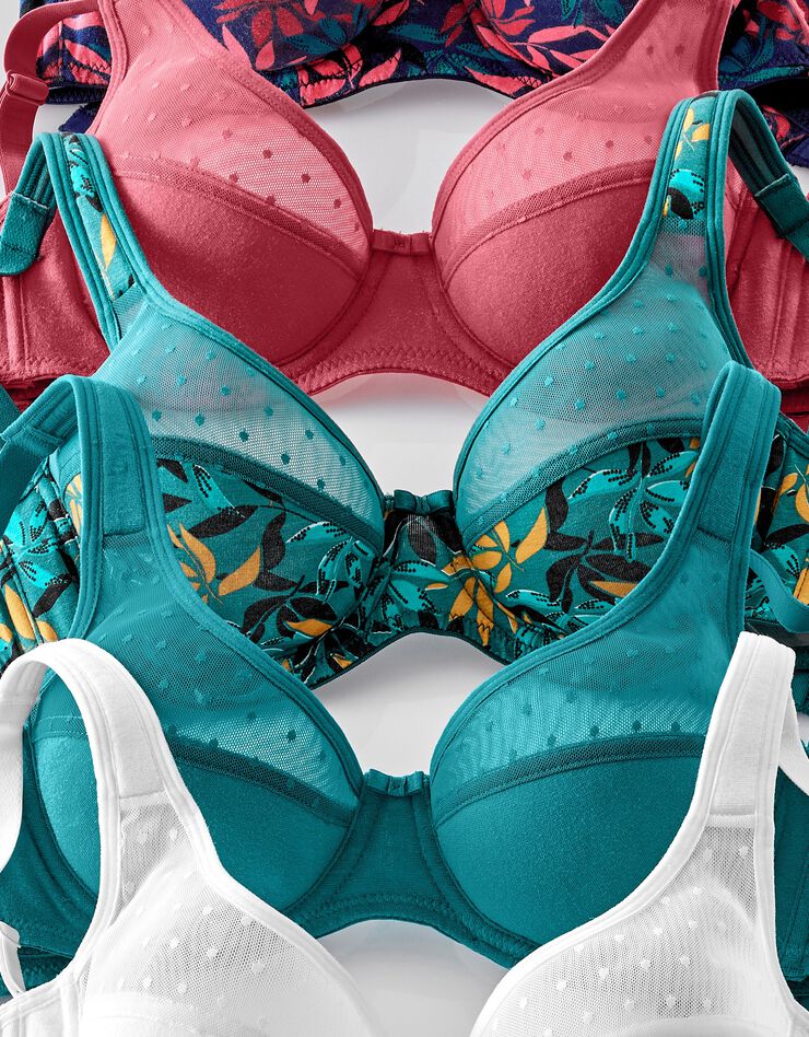 Soutien-gorge coton imprimé feuillage Sutton - avec armatures (vert) Soutien-gorge coton imprimé feuillage Sutton - avec armatures (vert)