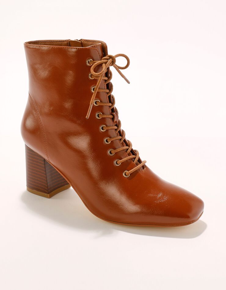 Bottines lacées à talon - caramel (caramel)