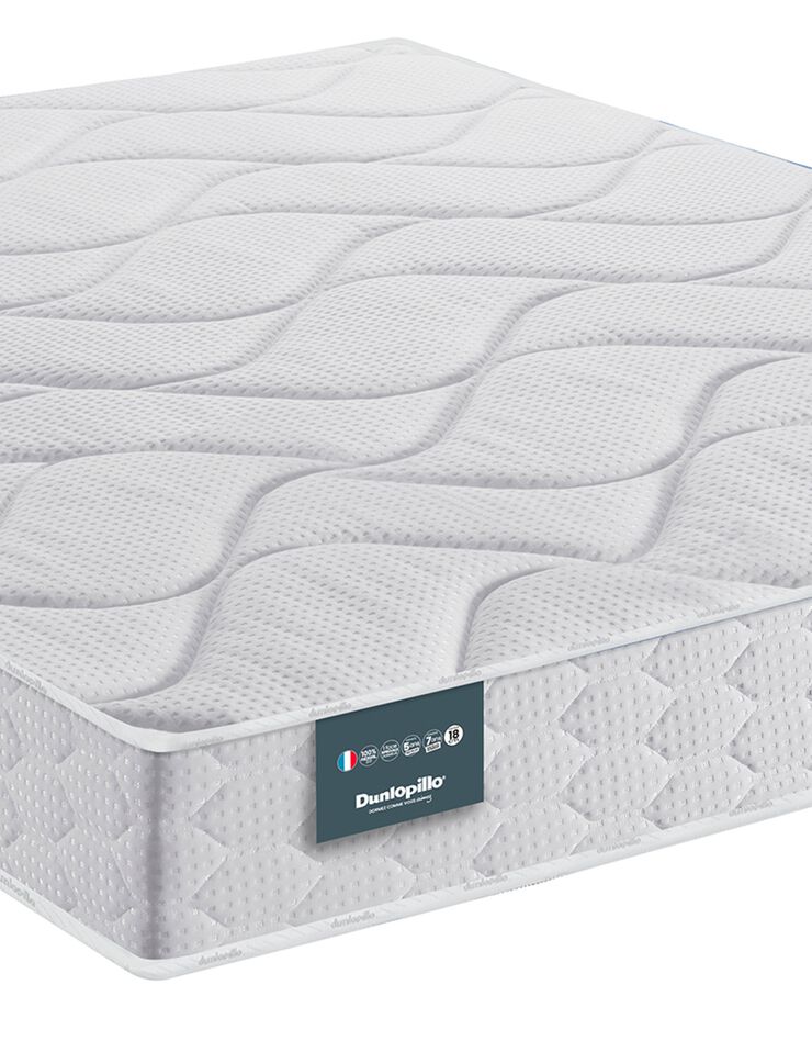 Matelas mousse Dunlopillo Aérial® haut. 18 cm, confort ferme (blanc)