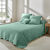 Couvre-lit uni style boutis Cassandre  (vert)