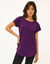 T-shirt col rond, manches courtes (violet)