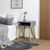 Table de chevet bicolore - 1 niche (gris)