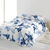 Couvre-lit matelassé imprimé Bleuet (blanc)