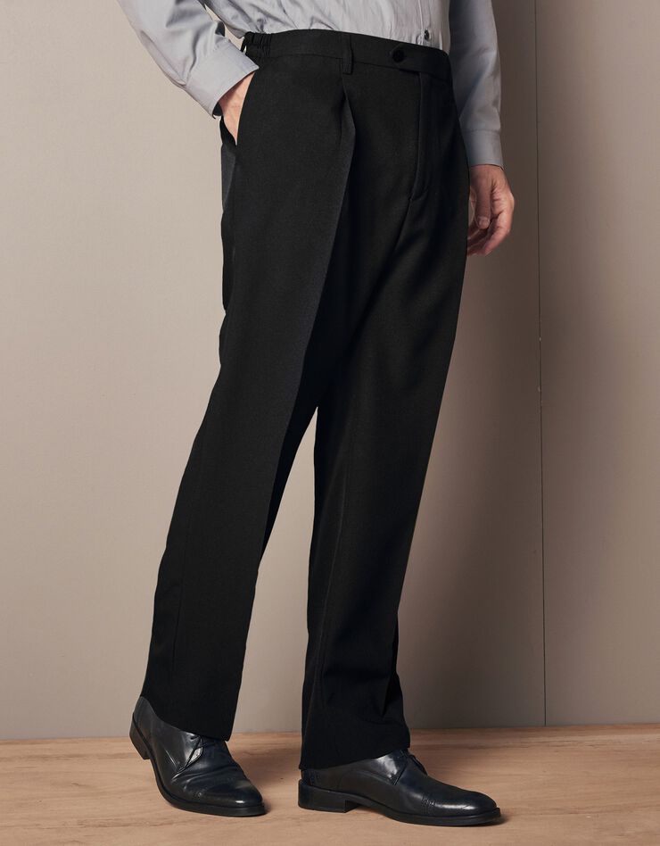 Pantalon ceinture ajustable invisible - polyester (noir)
