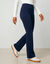 Legging flare taille haute, molleton chaud sp&eacute;cial froid (marine)