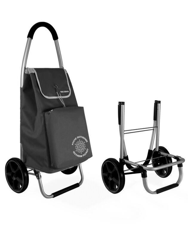 Chariot de courses pliable (noir)