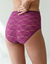 Culotte supermaxi dentelle stretch  - lot de 2 (violine + parme)