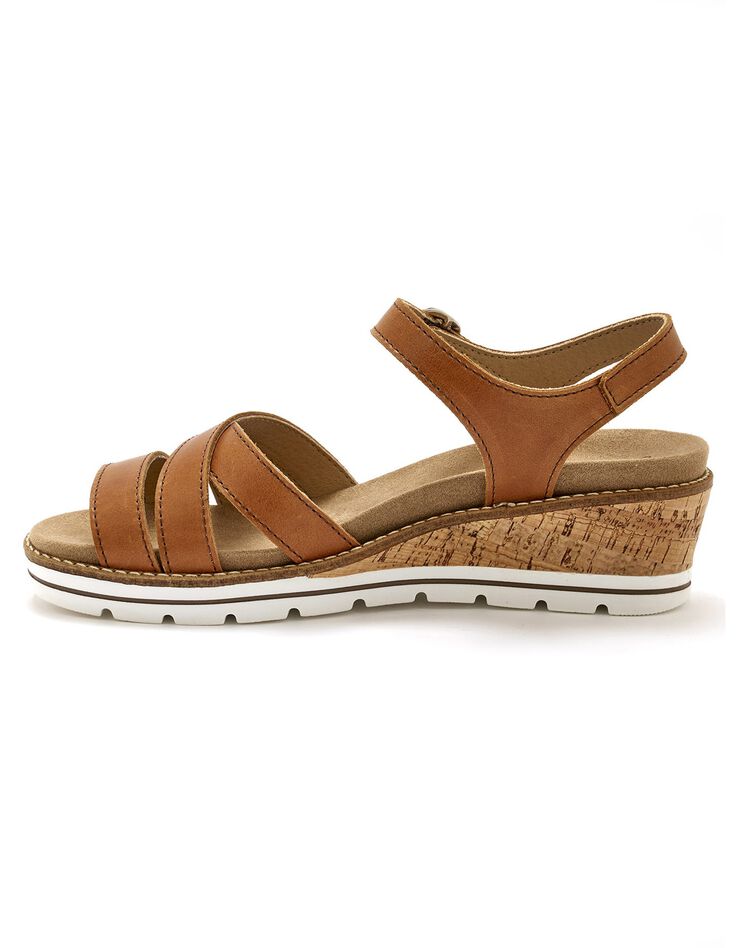 Sandales cuir brides croisées (marron) Sandales cuir brides croisées (marron)
