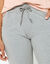 Pantalon jogging bicolore (gris chin&eacute; / blanc)