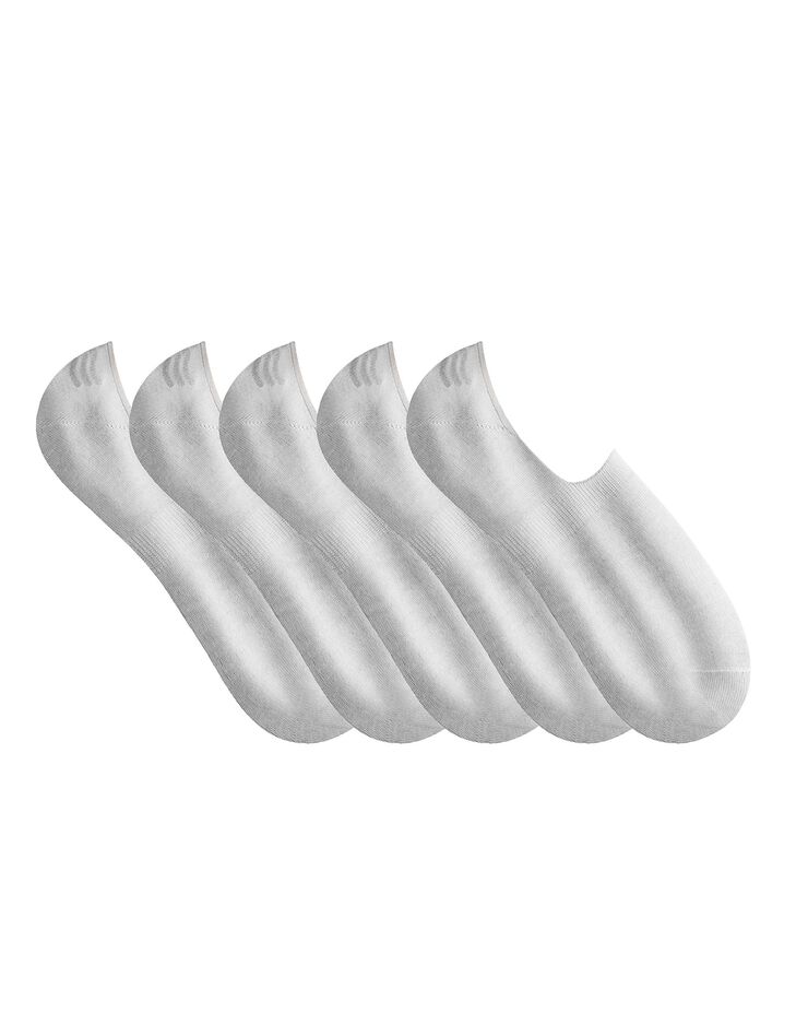 Socquettes invisibles sport - lot de 5 paires (blanc)