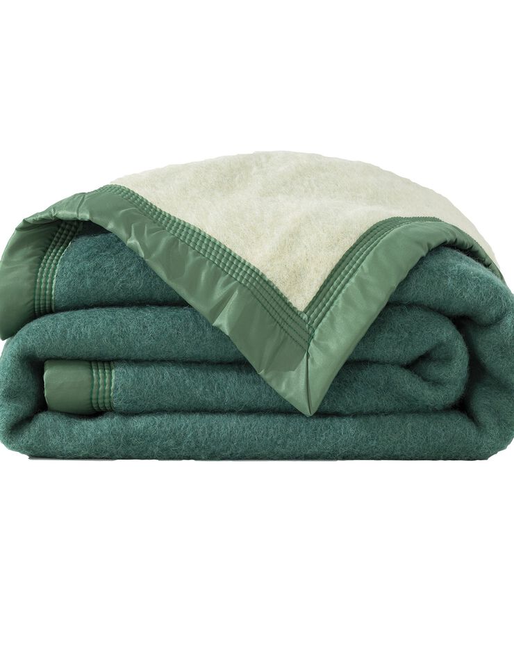 Couverture bicolore laine 800g/m2 (vert)