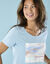 T-shirt Spécial Petites, manches courtes imprimé placé (bleu ciel)