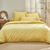 Linge de lit uni coton lavé  (jaune)