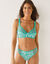 Culotte midi dentelle coton uni et imprimé fleurs Tropea - lot de 4 (aqua)