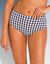 Culotte de bain taille haute Minuri imprimé carreaux - forme maxi (écru / bleu)
