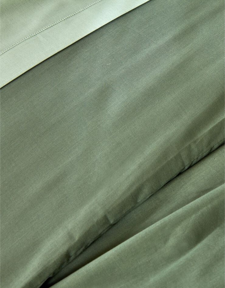 Linge de lit uni polyester-coton Colombine (eucalyptus)