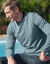Pull uni col rond (aqua chiné)