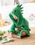 Peignoir de bain enfant dinosaure &agrave; capuche microfibre toute douce (vert)