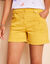 Short à revers, stretch (safran)