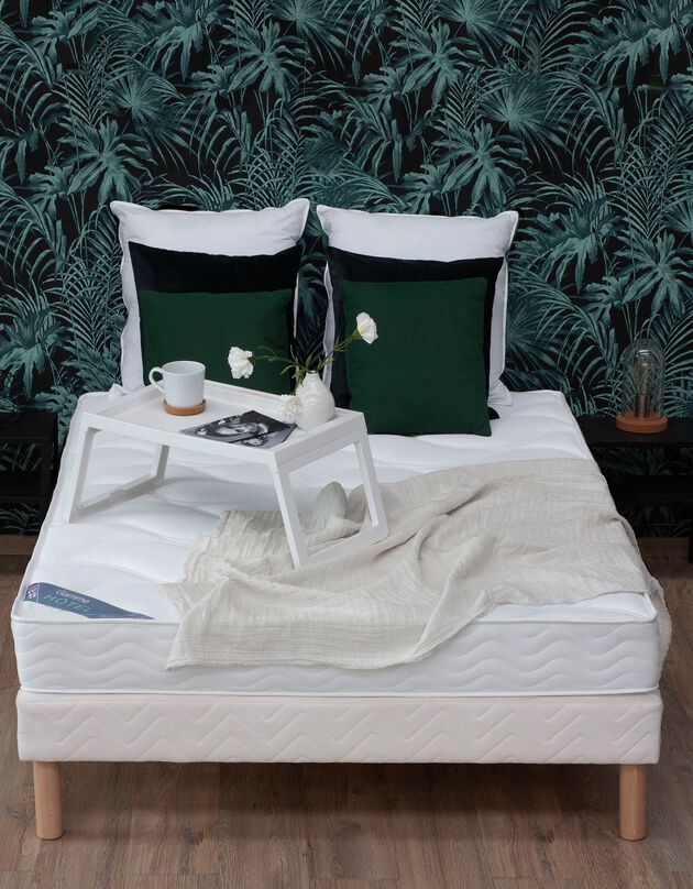 Matelas 980 ressorts ensachés 7 zones 25 cm qualité hôtellerie (blanc)