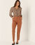 Pantalon cigarette, fluide (caramel)