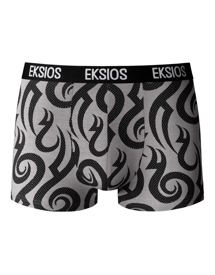 Boxer fermé fantaisie - lot de 4 (turquoise / gris) Boxer fermé fantaisie - lot de 4 (turquoise / gris)